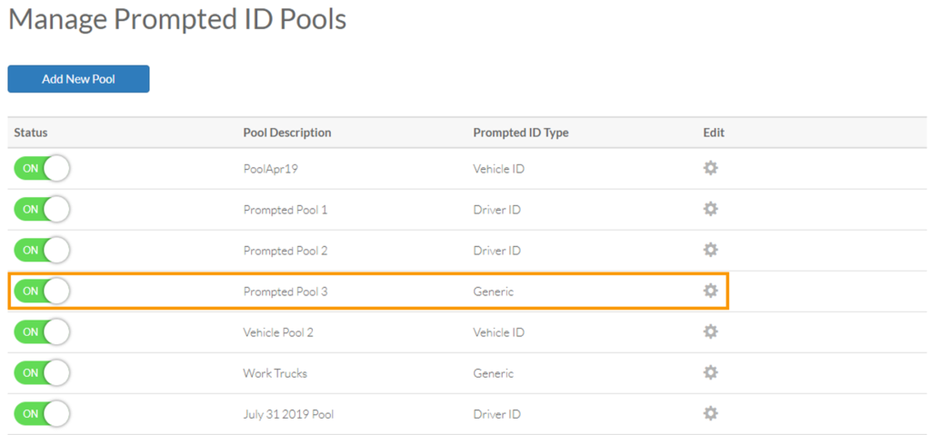 Prompted ID Pool Added