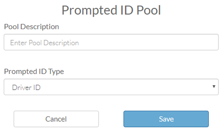 Prompted ID Pool Window